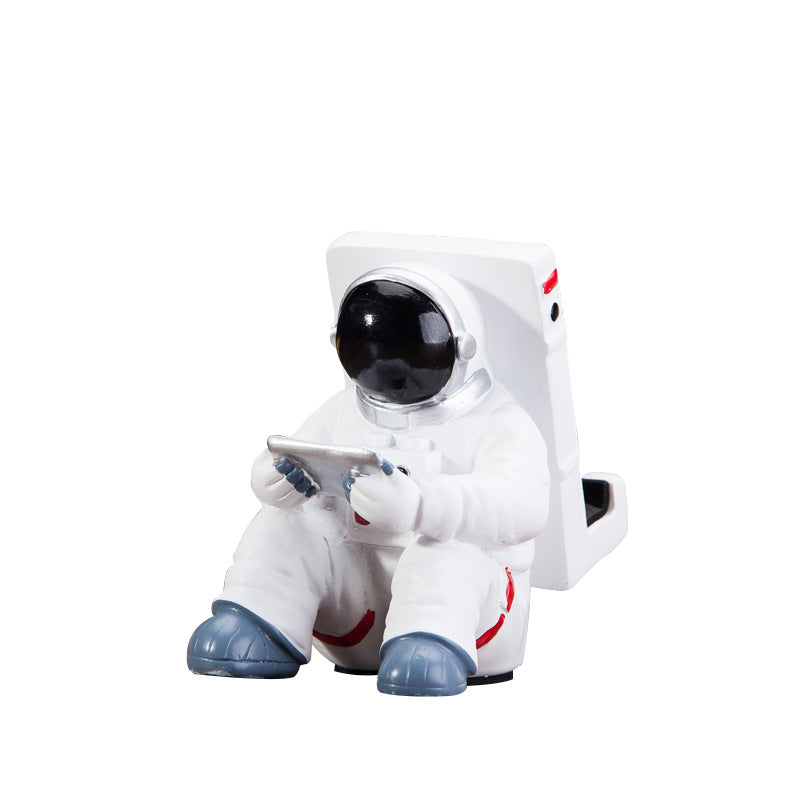 Simple Astronaut Mobile Phone Stand Student Desktop Holder Cute Spaceman Cell Phone Holder Creative Gift Small Desk Decoration WackyTeki